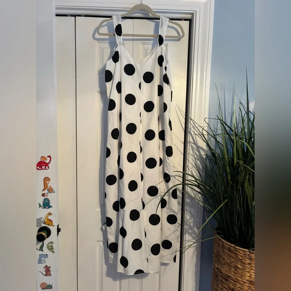Pomander place Conrad dress in white and black polka dots - size large - Picture 7 of 10